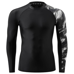 Latest Design Hot Sale <b>Men's</b> <b>Compression</b> <b>Shirts</b> Comfortable Fitness Wear Spandex/Polyester Loose Fit Printed Breathable Quick - Product Image 5