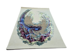 100% touffeté à la main personnalisé moderne luxe motif floral 1 pièce Fine coton boucle coupe écologique tapis amical pour animaux de compagnie pour - Product Image 4