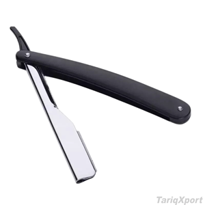 High Quality Stainless Steel Cut Throat <b>Razor</b> Wood Handle <b>Single</b> <b>Blade</b> Non-Disposable Barber Salon Shaving <b>Razors</b> for Face Body - Product Image 4