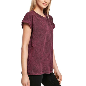 Camiseta de Verano con Diseño Personalizado Lavada al Ácido para Mujer, Camisetas Lavadas al Ácido Antibacterianas, el Mejor Material, Camiseta Lavada al Ácido para Mujer - Product Image 2