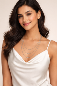 Revalia Plain Minimalist <b>Cable</b> Chain Women's Wedding Party Daily Wear Gift Necklace - Product Image 5