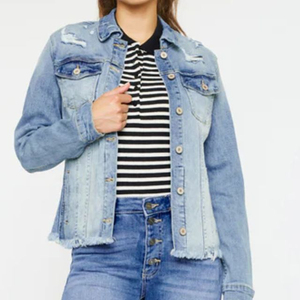 Nouvelle arrivée : veste en jean pour femme, style streetwear décontracté, avec broderie personnalisée et service d'étiquetage privé. Veste en jean pour femme. - Product Image 2