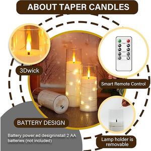 Set di 5 Candele LED Senza Fiamma con Timer, Effetto Sfarfallio per Atmosfera Romantica e Decorazione Casa, Stabili ed Eleganti - Product Image 6