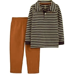 100% T-shirts et shorts à motifs floraux en coton doux et cool pour garçons ensembles de vêtements décontractés pour tout-petits avec peigné compact - Product Image 3