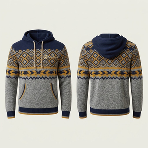 Trendy Men's Teenager Youth Streetwear Regular Fit Casual Knitted 100% Cotton <b>Waterproof</b> Winter Hoodies - Product Image 1
