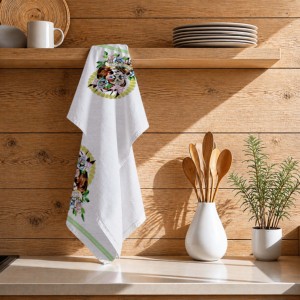 Serviette de cuisine de haute qualité avec un design imprimé magnifique, super absorbante, avec logo personnalisé. - Product Image 1