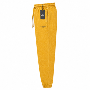 Pantalon de survêtement décontracté pour homme, taille haute, couleur unie, 100% coton, respirant, séchage rapide, qualité supérieure, nouvelle mode, effet délavé à l'acide - Product Image 5