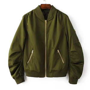 Zip Closure Ribbed Trim Durable Construction Casual Streetwear OEM Custom <b>Women</b> <b>Bomber</b> <b>Jacket</b> <b>Varsity</b> Inspired Outerwear - Product Image 1