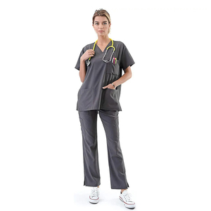 Medical <b>Doctor</b> Nurse Hospital Uniforms Pants Uniforms <b>Sets</b> Fit Jogger Hospital Uniforms Nursing Suit - Product Image 5