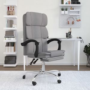 เก้าอี้สำนักงานปรับเอนสีเทาอ่อน - Product Image 1
