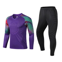 Seragam Kiper Desain Empuk Paling Diminati, Set Jersey Lengan Panjang & Celana Panjang Setinggi Mata Kaki Untuk Unisex
