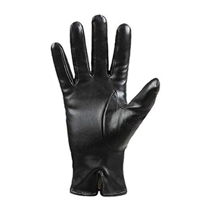 Leather <b>Gloves</b> Wrist Length Plain Style Thermal Unlined For Winter Daily Use - Product Image 3