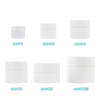 Pots cosmétiques blancs en PP à double paroi de 3 ml à 30 ml avec insert intérieur en PE, impression personnalisée, bouchon à vis pour sérum de soin de la peau, crème contour des yeux, soin du visage