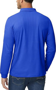 Camisa Táctica Casual para Hombre OEM, Antiarrugas, de Secado Rápido, Manga Larga, Tipo Polo, 100% Poliéster - Product Image 3