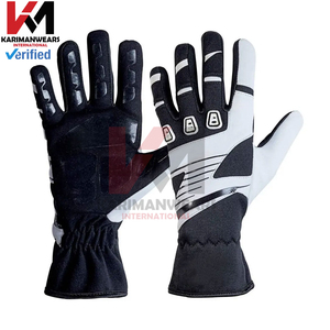 Guantes de Carreras Simulados Personalizados de Fabricante OEM, Guantes de Karting de Cuero Sintético de Alto Rendimiento con Muñequera Elástica - Product Image 3
