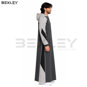 Túnica Técnica con Capucha para Hombre, Personalizada, con Cierre de Media Cremallera, Diseño Moderno de Manga Larga, Panel en Contraste, Servicio OEM ODM - Product Image 3
