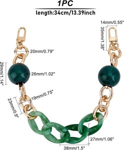 Chaînes de sac en résine, poignées en résine acrylique, accessoires de remplacement détachables pour sacs à main et pochettes - Product Image 4