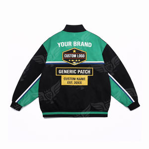 Blouson de course OEM personnalisé pour hommes, blouson bomber de sport automobile brodé, uniforme de style équipe de course vintage, vente en gros, fabricant - Product Image 2