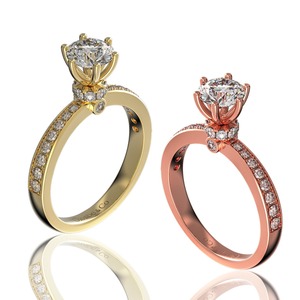 Luxury Vietnam Jewelry Glosbe & Co Engagement <b>Ring</b> Wholesale Natural Diamond 18K Solid Gold for Certified 6mm Daily Wear - Product Image 1