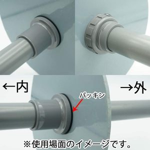 Kansaikako Conector de PVC de pared recto con rosca, tipo paso a través, 40A, con inclinación 1/10, KJ-021-540 - Product Image 5