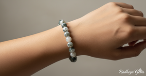 Handmade AAA Dendrite Round Bead <b>Bracelet</b> – Polished Gemstone Stretch <b>Bracelet</b> for Men & Women - Product Image 4