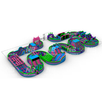 Parc d'obstacles gonflable géant commercial |   Aire de jeux gonflable modulaire en PVC personnalisée pour les locations d'événements (50-200)