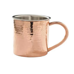 IMPERIAL BRASS STORE Lot de 4 mugs classiques Moscow Mule en cuivre avec poignées en laiton, design martelé écologique, pailles et agitateur - Product Image 5