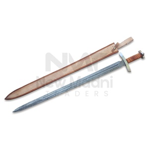 DAMAS FAIT À LA MAIN WRAP CUIR POIGNÉE BRONN ÉPÉE NMT-2518 - Product Image 1