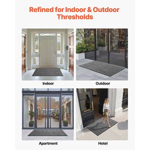 Tappeto d'ingresso commerciale 5 x 3 piedi, resistente, con retro in PVC, per interni ed esterni, per uso industriale - Product Image 6