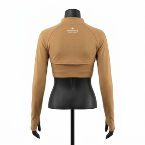 Sudadera Corta Deportiva Premium para Mujer, de Alta Elasticidad, Secado Rápido, Estilo Bolero con Aberturas - Product Image 4