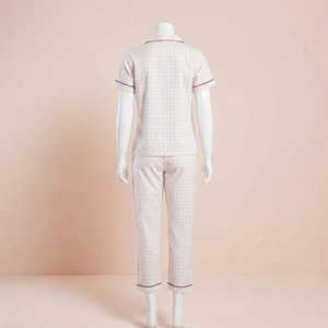 Conjunto de Pijama de Satén de Algodón de 1 Pieza para Mujer, Cuello en V, Cintura Elástica, Manga Corta, Ropa Casual para Estar en Casa, Invierno, Corte Regular - Product Image 3