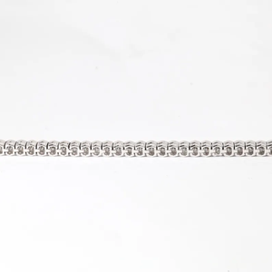 Bracelet tennis en diamant de laboratoire certifié IGI en or 18 carats, taille ronde, demi-sertissage clos, pierre de naissance d'avril, bijoux de mariée faits à la main - Product Image 5