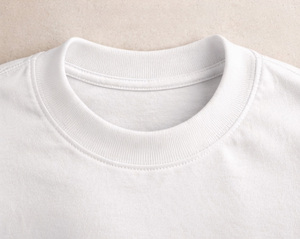Camiseta de Hombre de Punto Grueso de 240 GSM, Seda/Algodón, Corte Regular, Lisa, para Personalizar con Logotipo, Venta al Por Mayor, OEM/Marca Privada, Ropa Urbana - Product Image 5