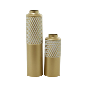Vase à fleurs décoratif en fer forgé au design raffiné, texture métallique élégante et esthétique pour la maison - Product Image 6