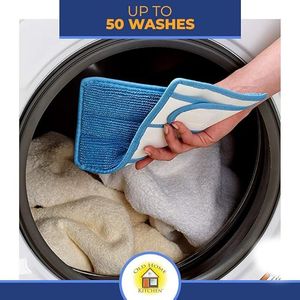 Panni in Microfibra Riutilizzabili per Mop, Ricambi Durevoli Lavabili in Lavatrice, Panni Piatti per Mop Efficienti - Product Image 3