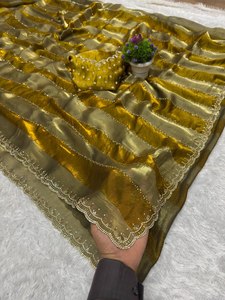 นำเสนอพื้นที่ผ้าไหมที่สวยที่สุดด้วยคอลเลกชันงาน jarkhan Saree - Product Image 5