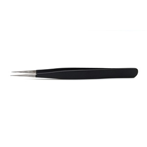 Pince à épiler royale personnalisée en acier inoxydable, ensemble de pinces à cils à pointe lisse, anti-magnétique, pour la pose d'extensions - Product Image 3