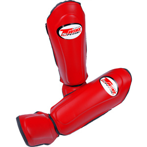 New Adult Twins Muay Thai Shin Pad Professional Training Real Cowhide Leather <b>Boxing</b> Shin Guard Buckle Lightweight Leg - Product Image 5