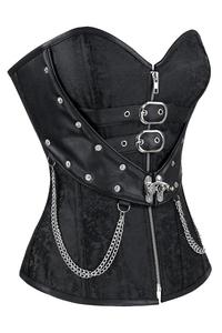 เสื้อครอเซ็ทวินเทจสำหรับผู้หญิง เซ็กซี่ กระชับสัดส่วน ระบายอากาศได้ดี ดีไซน์ทันสมัย ผ้าปักลาย สำหรับสาวพลัสไซส์ - Product Image 2