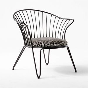 Sillón Moderno con Estructura Metálica, de Lujo, para Jardín, Hogar, Balcón, Restaurante, Cafetería, Interior y Exterior - Product Image 2