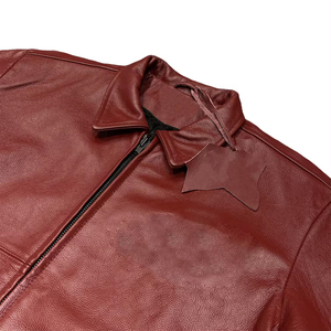 Chemises de golf pour hommes en cuir PU uni, col montant, anti-plis, grande taille, style streetwear printemps, avec logo brodé personnalisé - Product Image 3