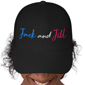 Casquette de baseball noire brodée Jack and Jill, 6 panneaux, unisexe, décontractée, réglable, en coton, avec motif sur le panneau avant - Product Image 4