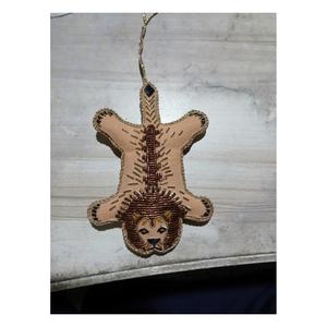 Luxury High Quality Velvet Metallic Zardozi Handmade Beaded <b>Animal</b> Christmas Ornaments Custom Embroidered Low MOQ Hanging - Product Image 2