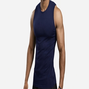 Débardeur de sport uni personnalisé à séchage rapide pour homme, confortable, brodé, idéal pour l'entraînement en salle de sport - Product Image 4