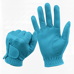 Golf Glove Goatskin Leather Breathable Non-Slip Full Finger Adjustable <b>Wrist</b> <b>Strap</b> Unisex Sports Gloves Embossed Hands - Product Image 6