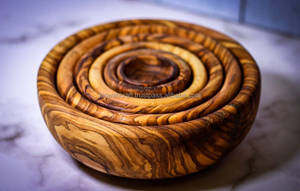 Ensemble de 6 bols en bois d'olivier faits à la main, de différentes tailles. Fabriqués en Allemagne. Bol à fruits, bol à salade, cadeau. - Product Image 2