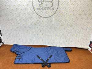 Couverture d'extérieur pour cheval Brand Zone, tissu Oxford 600D bleu, avec 2 sangles pour les pattes, col standard, toutes saisons, utilisation en extérieur, accessoires pour chevaux - Product Image 6