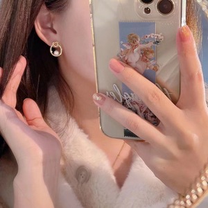 Pendientes de Plata de Ley S925 de Alta Calidad con Cuentas de Oro Natural de 10-9 mm, Redondos, Impecables, Versátiles y con un Diseño Moderno, con Caja de Regalo de Lujo - Product Image 4