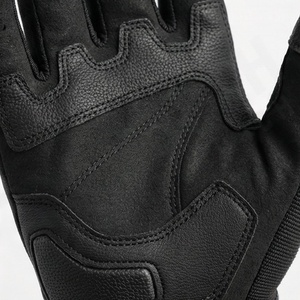 Gants de moto sportifs en cuir noir, longueur poignet, respirants, non doublés, pour le cyclisme, utilisables en toutes saisons - Product Image 6