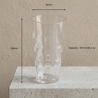 [Holar] Verres à boire en plastique incassables de qualité commerciale fabriqués à Taïwan, 20 oz, pour bars, restaurants, bord de piscine
